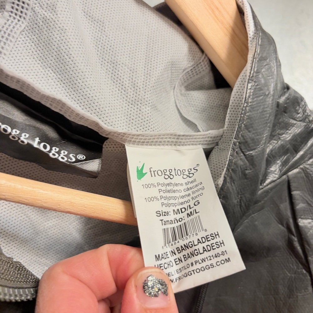 Frogg Toggs Unisex Ultralight Packable Rain Jacket Size M/L - Picture 5 of 6